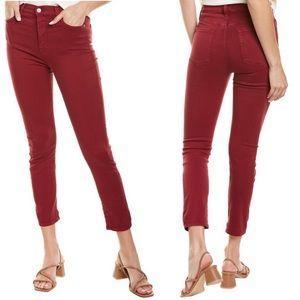 NWT 7 For All Mankind High Waist Ankle Skinny Jeans Merlot 25
